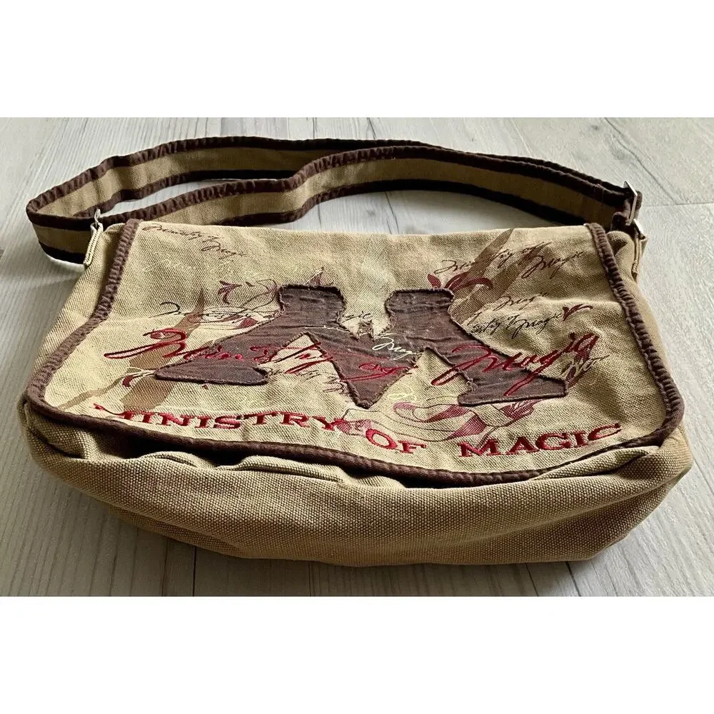 Universal Studios Harry Potter Ministry of Magic Brown Canvas Messenger Bag